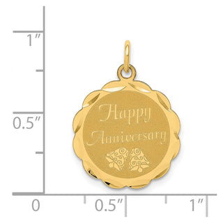 14k Yellow Gold Happy Anniversary Charm XAC572