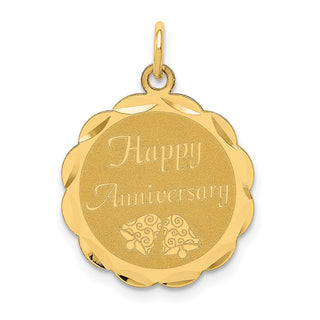 14k Yellow Gold Happy Anniversary Charm XAC572