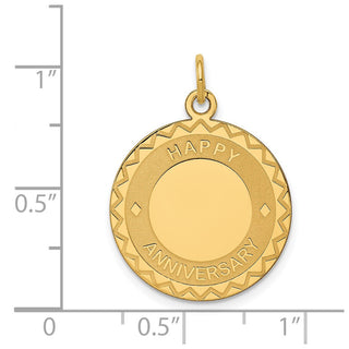 14k Yellow Gold Happy Anniversary Charm XAC574
