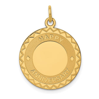 14k Yellow Gold Happy Anniversary Charm XAC574