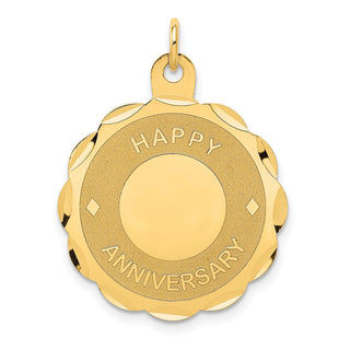 14k Yellow Gold Happy Anniversary Charm XAC592
