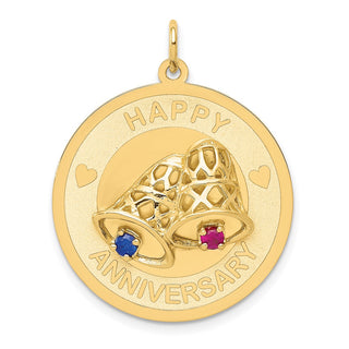 14k Yellow Gold Happy Anniversary w/Bells Charm