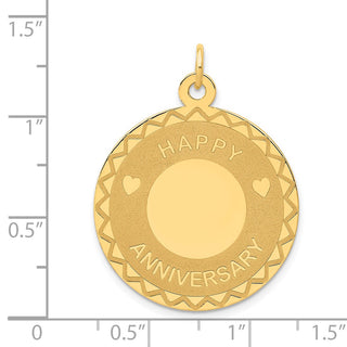 14k Yellow Gold Happy Anniversary Charm XAC594