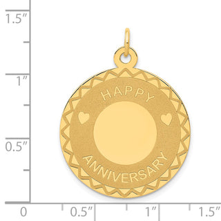 14k Yellow Gold Happy Anniversary Charm XAC594
