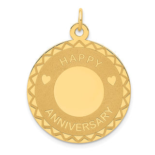 14k Yellow Gold Happy Anniversary Charm XAC594