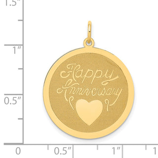 14k Yellow Gold Happy Anniversary Charm XAC595