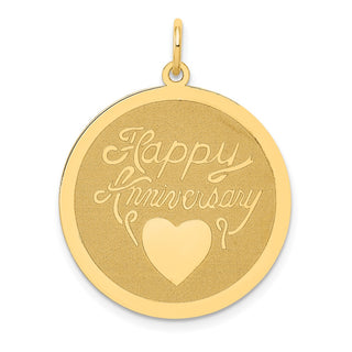 14k Yellow Gold Happy Anniversary Charm XAC595
