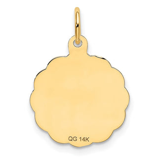 14k Yellow Gold #1 Grandpa Disc Charm