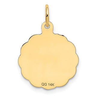 14k Yellow Gold #1 Grandpa Disc Charm