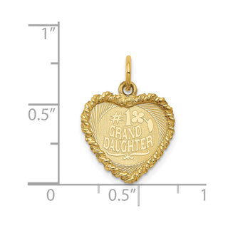 14k Yellow Gold #1 Granddaughter Disc Charm