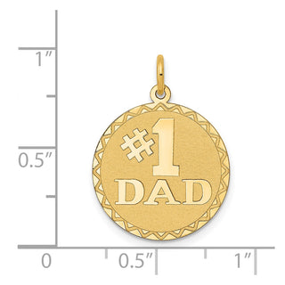 14k Yellow Gold #1 Dad Charm XAC623