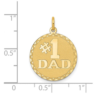 14k Yellow Gold #1 Dad Charm XAC623
