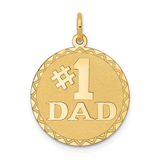 14k Yellow Gold #1 Dad Charm XAC623