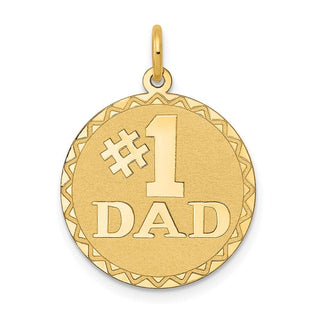14k Yellow Gold #1 Dad Charm XAC623