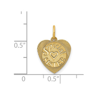 14k Yellow Gold Special Sister Charm XAC642