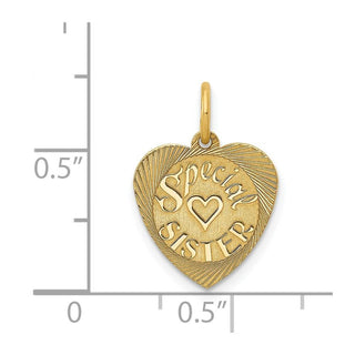 14k Yellow Gold Special Sister Charm XAC642