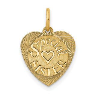 14k Yellow Gold Special Sister Charm XAC642