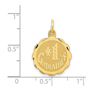 14k Yellow Gold #1 Godfather Charm