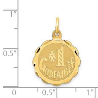 14k Yellow Gold #1 Godfather Charm