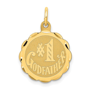 14k Yellow Gold #1 Godfather Charm