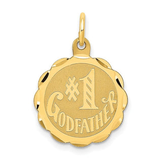 14k Yellow Gold #1 Godfather Charm