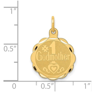 14k Yellow Gold #1 Godmother Charm