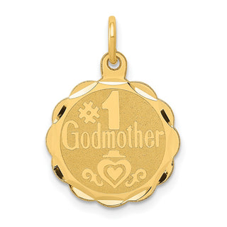 14k Yellow Gold #1 Godmother Charm