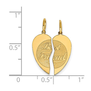 14k Yellow Gold 2-piece BEST FRIEND Charm