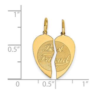 14k Yellow Gold 2-piece BEST FRIEND Charm