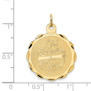 14k Yellow Gold Graduation Day w/Diploma Charm XAC699