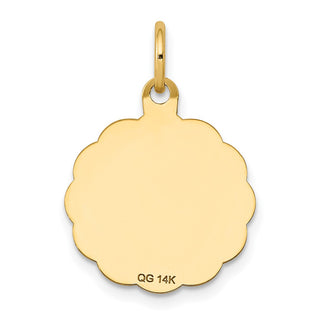 14k Yellow Gold Holy Communion Disc Charm XAC713