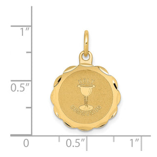 14k Yellow Gold Holy Communion Disc Charm XAC713