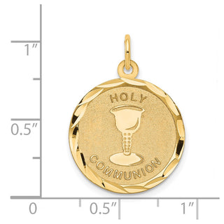 14k Yellow Gold Holy Communion Disc Pendant XAC719