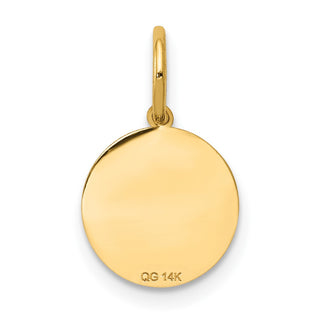 14k Yellow Gold Small Baptism Charm