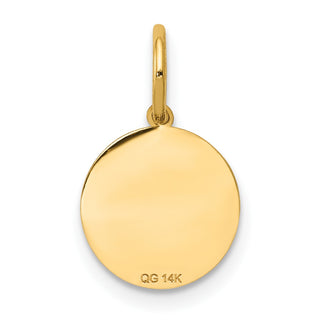 14k Yellow Gold Small Baptism Charm