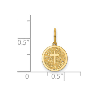 14k Yellow Gold Small Baptism Charm
