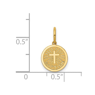 14k Yellow Gold Small Baptism Charm