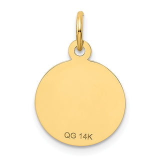 14k Yellow Gold SWEET 16 Disc Charm XAC745