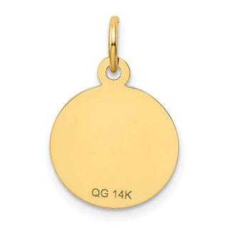14k Yellow Gold SWEET 16 Disc Charm XAC745