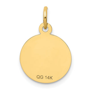 14k Yellow Gold SWEET 16 Disc Charm XAC745