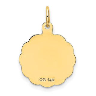 14k Yellow Gold SWEET 16 Disc Charm XAC748