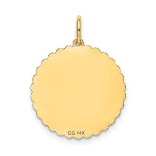14k Yellow Gold SWEET 16 Disc Charm XAC751