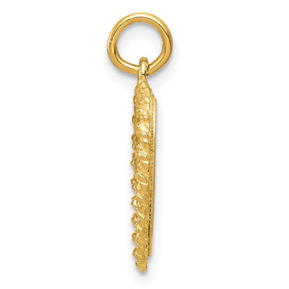 14k Yellow Gold Sweet Sixteen Heart Charm