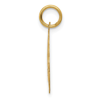 14k Yellow Gold Polished Satin Engraveable HAPPY BIRTHDAY Charm