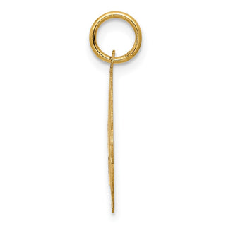 14k Yellow Gold Polished Satin Engraveable HAPPY BIRTHDAY Charm