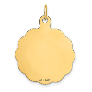 14k Yellow Gold Happy Birthday Disc Pendant