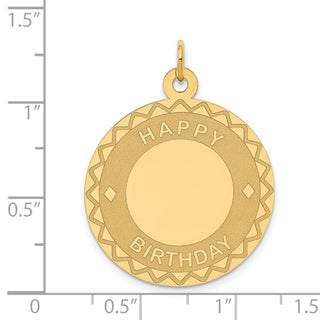 14k Yellow Gold Happy Birthday Charm XAC772