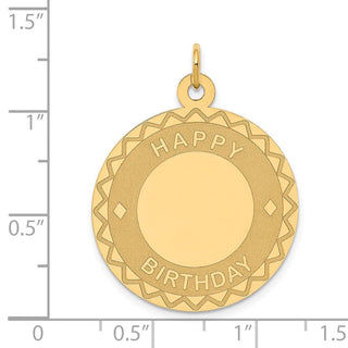 14k Yellow Gold Happy Birthday Charm XAC772