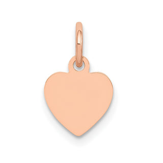 14k Rose Gold Polished Heart Shaped Disc Charm XAC806