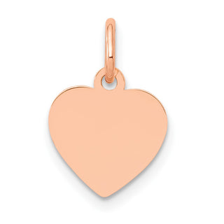 14k Rose Gold Polished Heart Shaped Disc Charm XAC807
